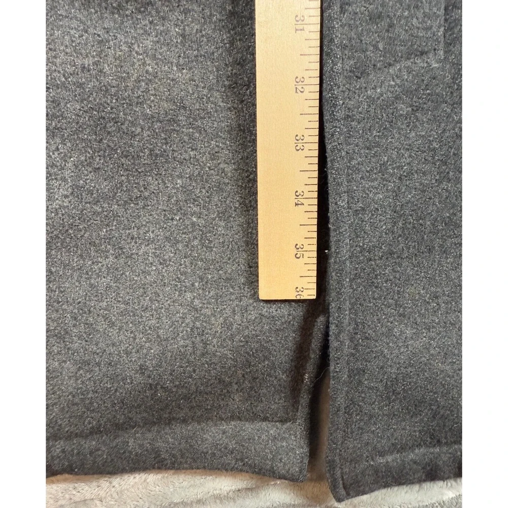 Abercrombie and Fitch Men's Wool Blend  Coat Trench Black Dark Gray XL